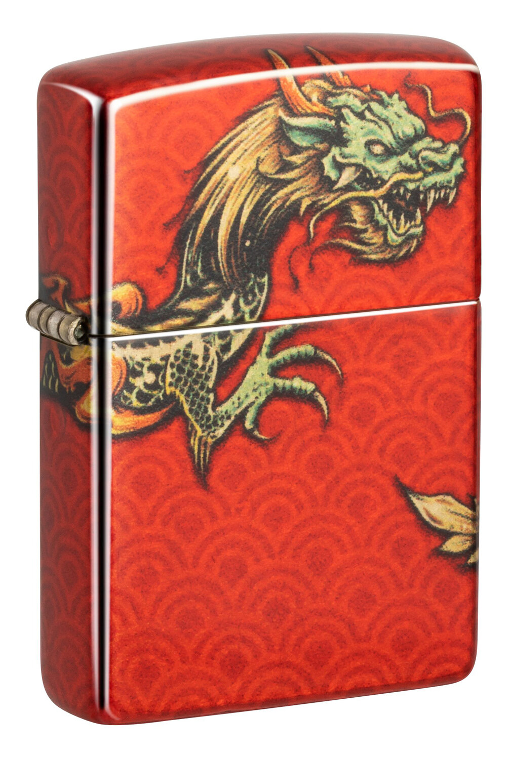 Оригинальная бензиновая зажигалка ZIPPO Dragon Design с покрытием 540 Tumbled Brass, латунь/сталь, разноцветная, 38x13x57 мм