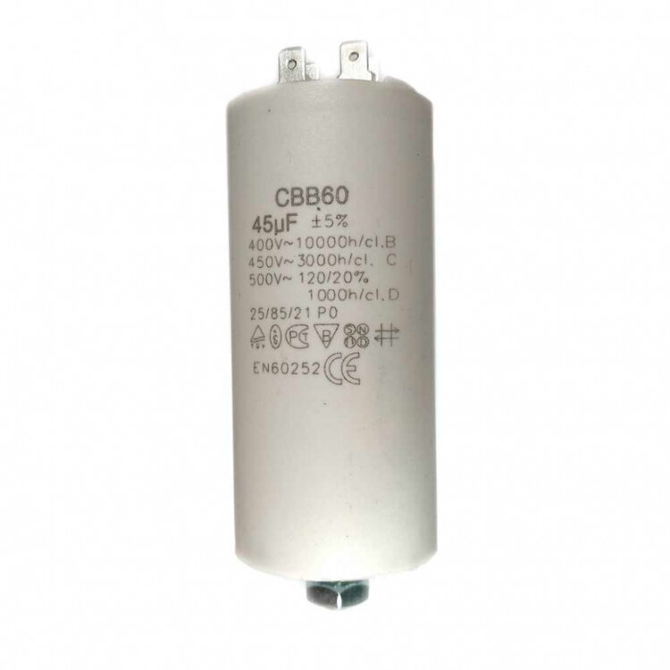 Набор 3 шт Конденсатор для LG, Samsung, Ariston, СВВ60 45мкФ, 450V, KMх60450