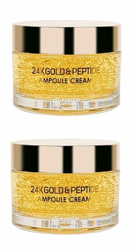 EYENLIP Крем с пептидами и золотом 24K Gold & Peptide Ampoule Cream, 50 мл - 2 штуки