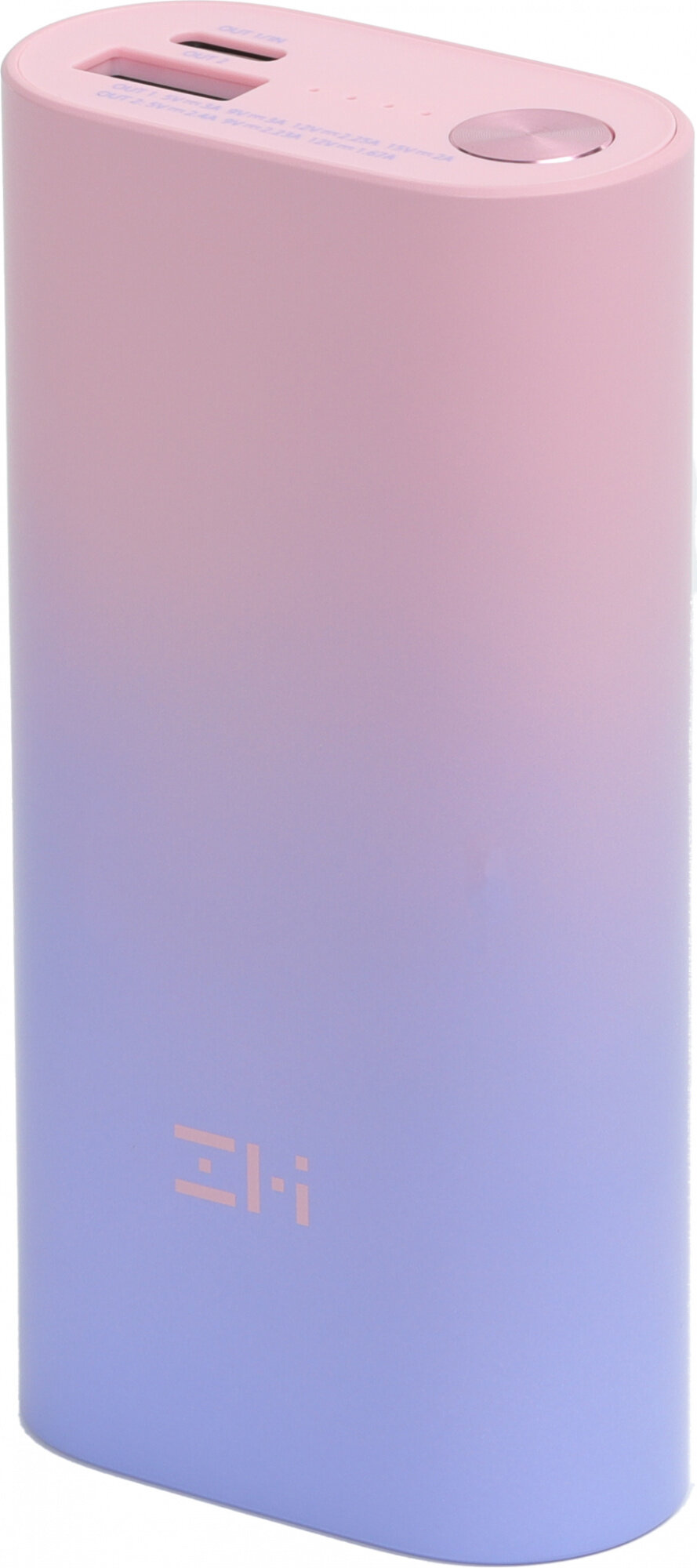 Внешний аккумулятор (Power Bank) Xiaomi PowerBank ZMIQB818, 10000мAч, розовый/фиолетовый [qb818 color] - фото №16