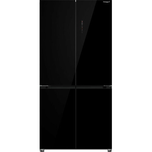 Отдельностоящий холодильник с инвертором Weissgauff WCD 510 Built-in Inverter NoFrost Black Glass четырехдверный CrossDoor 3 года гарантии глубина 60 см Сенсорное управление Дисплей Большой объём суперзаморозка суперохлаждение Тихий режим работы 12599000₽