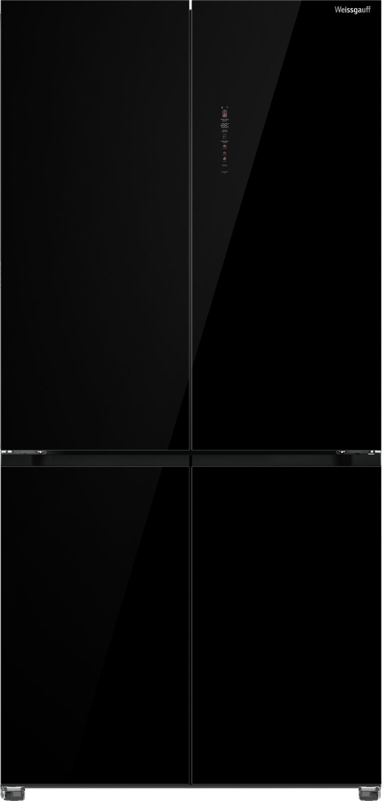 Отдельностоящий холодильник с инвертором Weissgauff WCD 510 Built-in Inverter NoFrost Black Glass