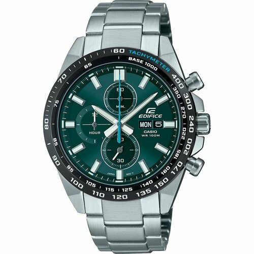 Наручные часы CASIO, зеленый, черный хронограф e9800 x