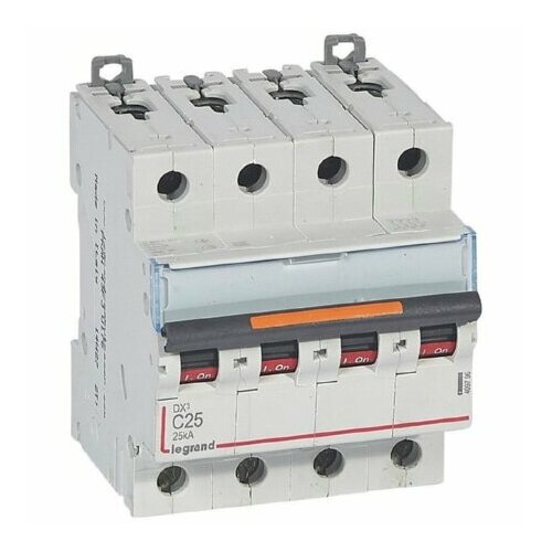 Автоматический выключатель С-символ 25А - Автоматический выключатель миниатюрный 4-п C25A 409796 Legrand Bticino 3245064097963 72632₽