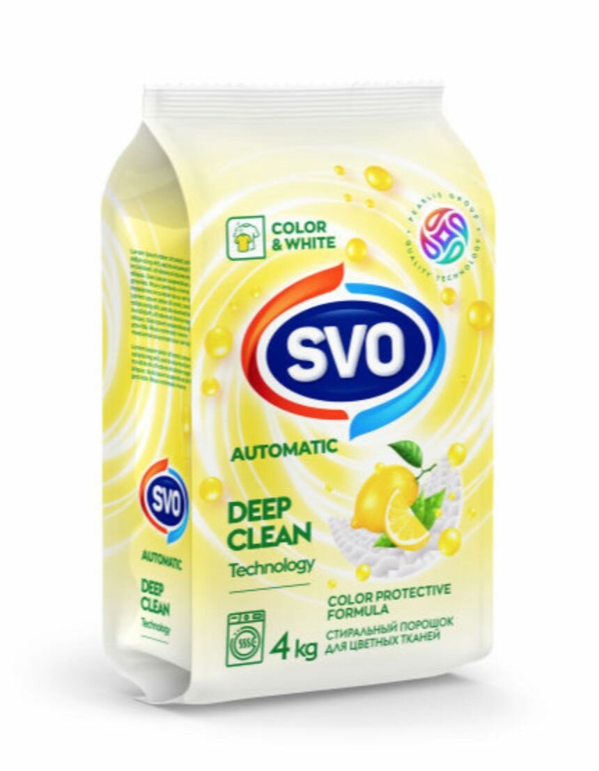 фото Стиральный порошок COLOR & White SVO DEEP CLEAN "Limon" 4кг, 40 стирок