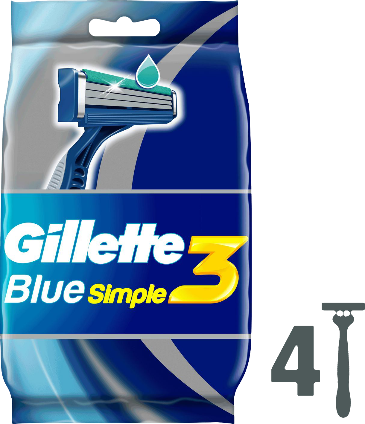 Бритва Gillette Blue Simple одноразовая 4шт
