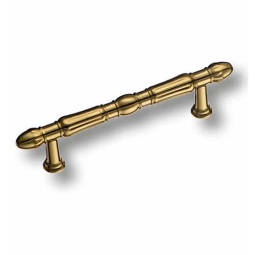 Ручка скоба мебельная, глянцевое золото 96 мм