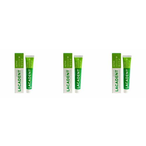 Lacadent Зубная паста Active профилактическая 75мл, 3 уп.