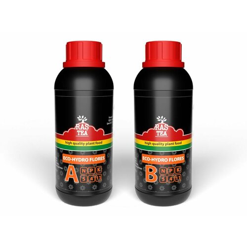 RasTea Eco-Hydro Flores A+B 0,5L / Удобрение для сада и огорода, комнатных растений на стадии цветения