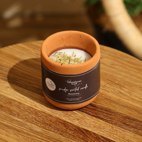 Свеча ароматическая в баночке 70 гр соевый воск rosemary 708₽