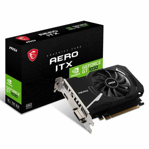 GT1030 AERO ITX 4GD4 4GB DDR4 64-bit OC HDMI SL-DVI-D 1FAN RTL 1322200₽