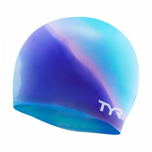 Шапочка для плавания TYR Multi Silicone Cap, LCSM-545, сине-голубой, силикон