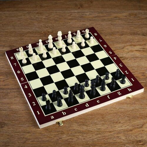 шахматы тёмно красная классика Шахматы Классика, 39 х 39 см