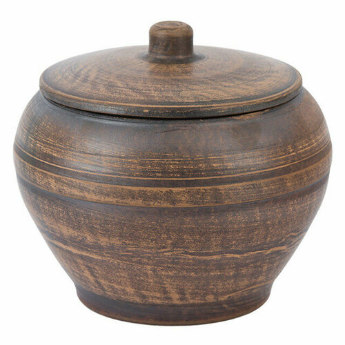 Горшочек для запекания терракота 700мл с крышкой керамика