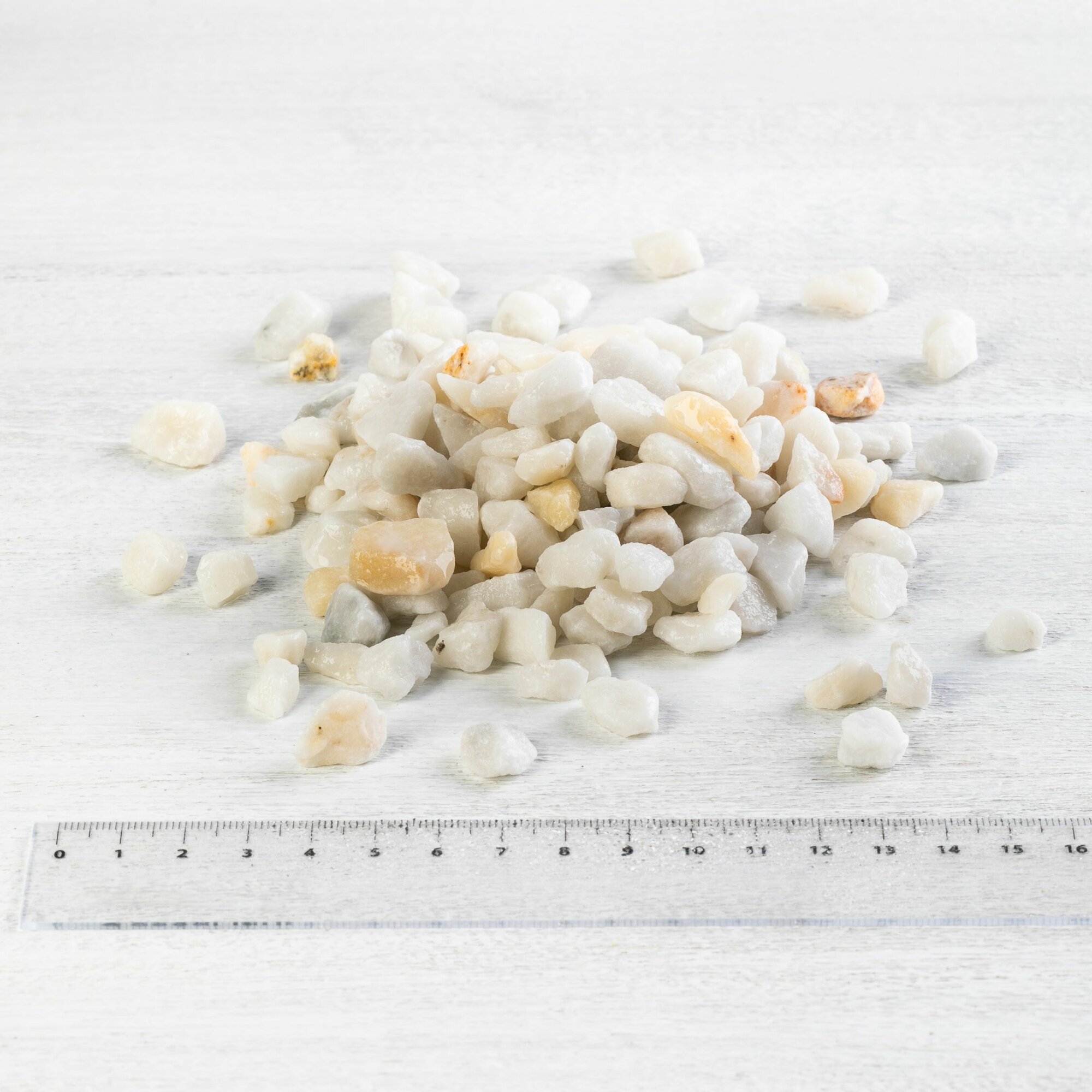 Мраморная крошка белая для ландшафта фракция 7-12 мм, 10 кг (316). Декоративный грунт, каменная крошка