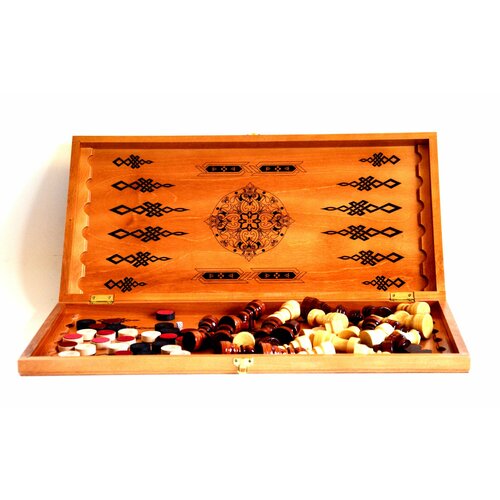 Шахматы, шашки нарды Аристократ 60 на 60 см тонированные (3 в 1)