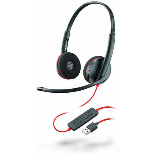 Гарнитура проводная Plantronics BLACKWIRE C3220 USB-A SINGLE UNIT 209745-22 7843₽