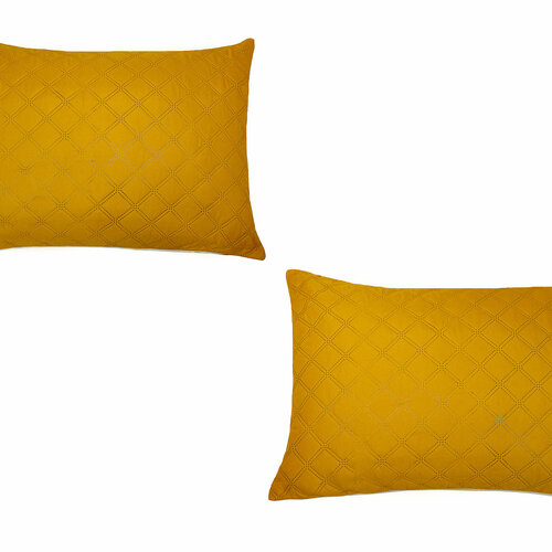 К-т наволочек 50х70 см ультрастеп мелкий ромб 2 шт желтый 650₽