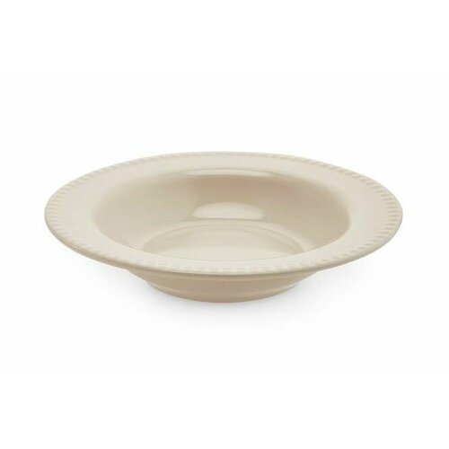 Тарелка суповая EVIO Bella из высококачественной керамики диаметр 21 см цвет бежевый производство Турция 999₽