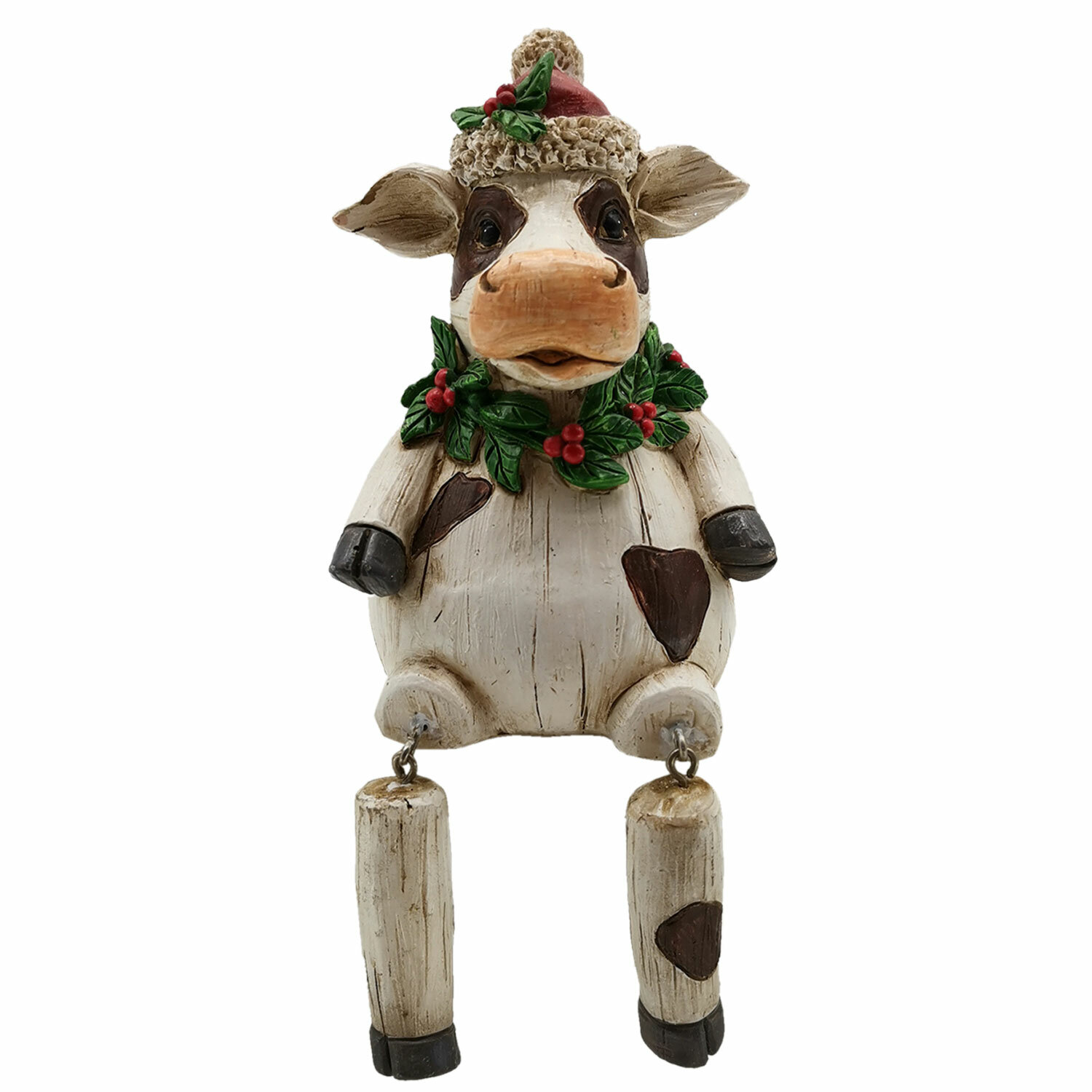 фото Фигурка декоративная "Бычок санта" Clayre&Eef 7*10 см, 57585