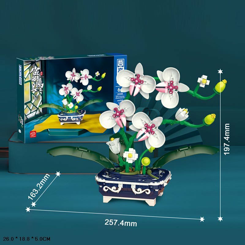 Конструктор Орхидея Zhe Gao Orchid Bonsai Mini 00388 674 дет