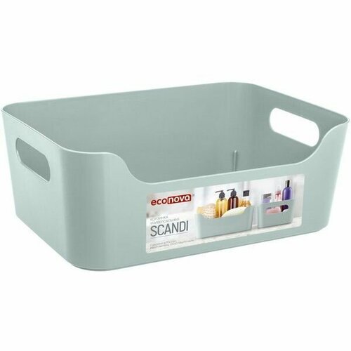 Корзина универсальная Бытпласт Scandi 24х17х9см 31л пластик зеленый 555₽