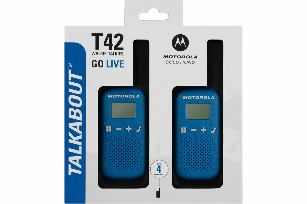 Motorola Комплект из двух радиостанций Talkabout T42 BLUE B4P00811LDKMAW