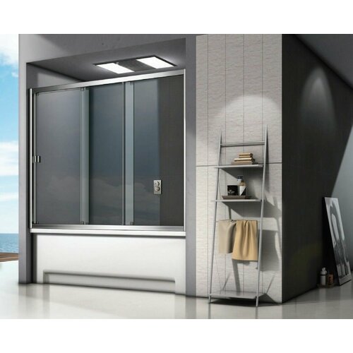 Шторка для ванной 120 см Good Door Screen WTW-120-C-CH ПД00099 стекло прозрачное 52235₽