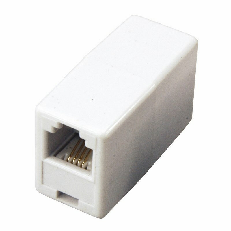 Переходник телефонный RJ11-RJ11 6P4C гнездо-гнездо REXANT для наращивания кабеля связи