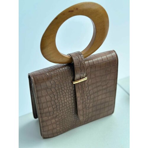 Сумка кросс-боди iWi, фактура гладкая, бежевая