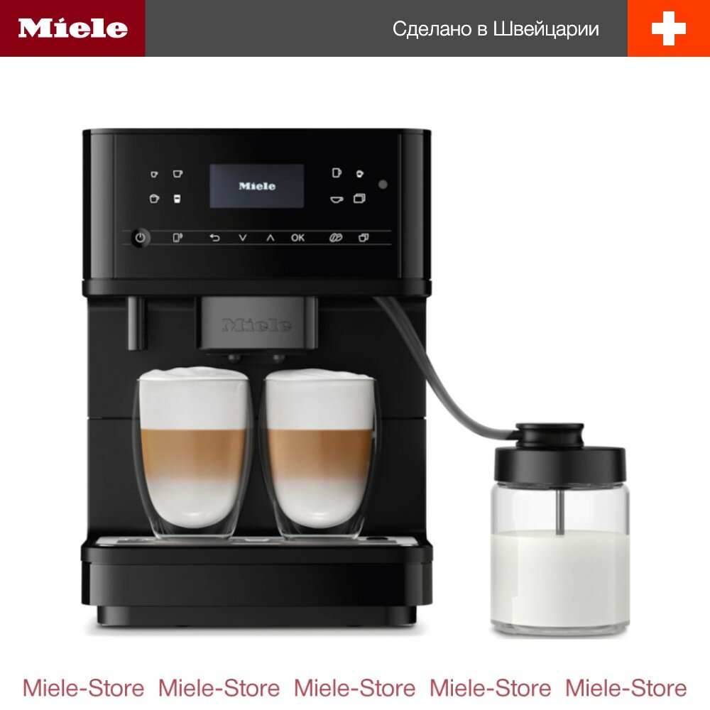 Автоматическая кофемашина Miele CM 6360 125 Edition зерновая для Капучино Латте черный