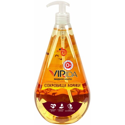 Жидкое антибактериальное гель мыло для рук тела и кожи с маслом арганы VIRida Сокровища Африки Гипоаллергенное 0 Без триклозана 500 мл 500₽