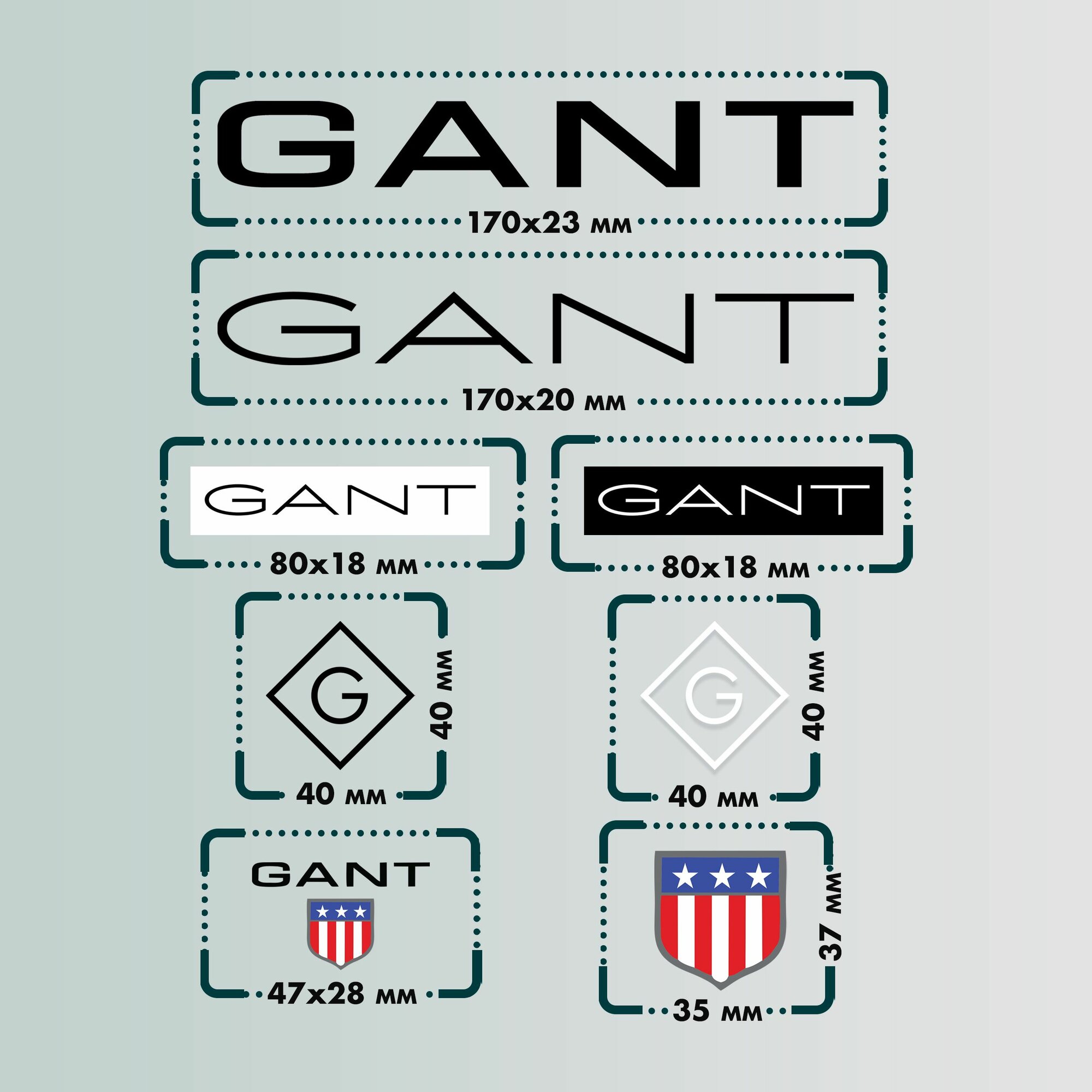 Термонаклейки на одежду Gant — фото 1