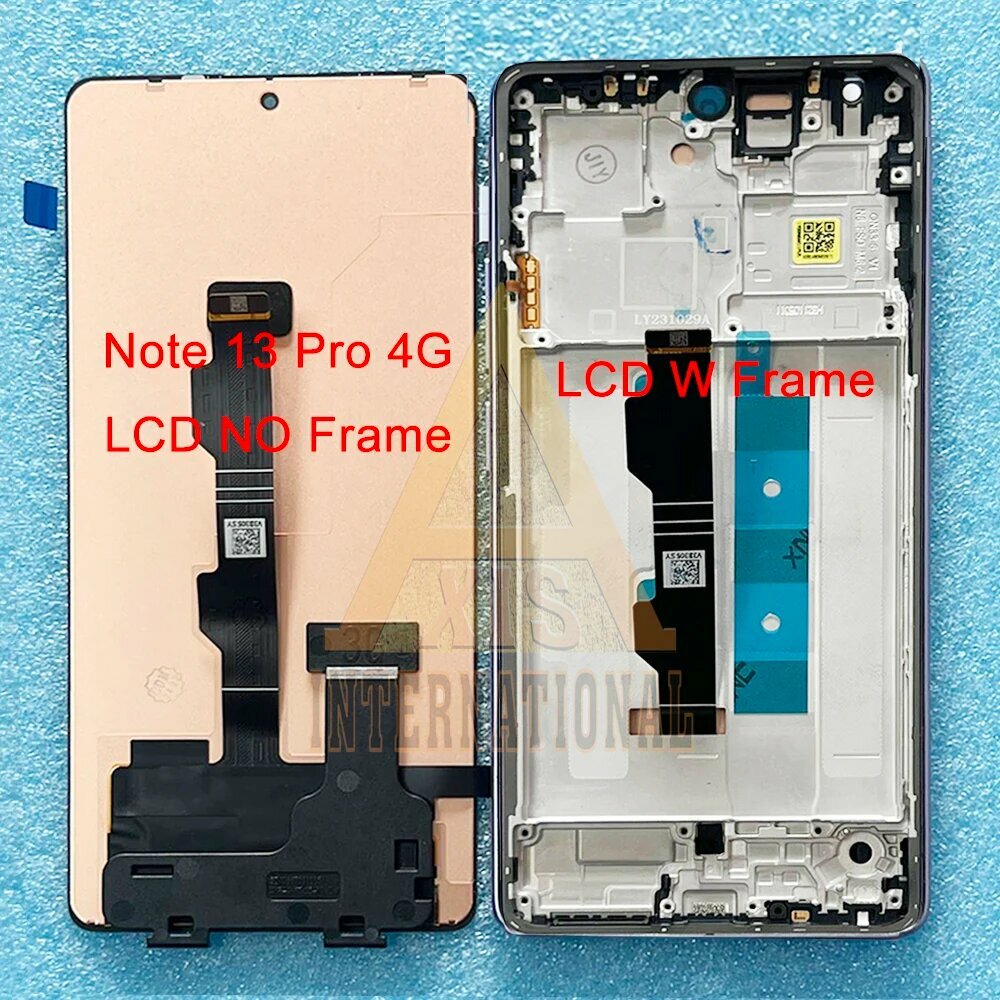 Оригинальный ЖК-дисплей 6,67 дюйма для Redmi Note 13 Pro 4G 23117RA68G, рамка экрана, сенсорная панель для Xiaomi Poco M6 Pro 4G, ЖК-дисплей, Black Frame