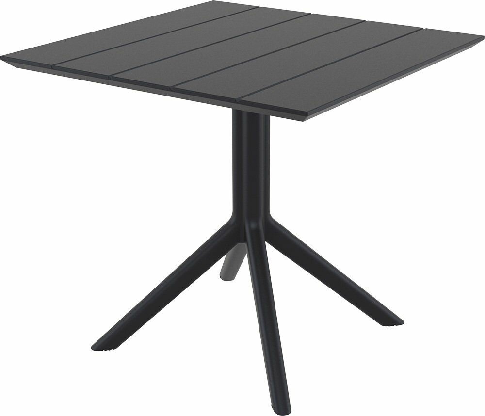 Стол обеденный Siesta Paris Table 80х80 см пластиковый цвет черный Турция