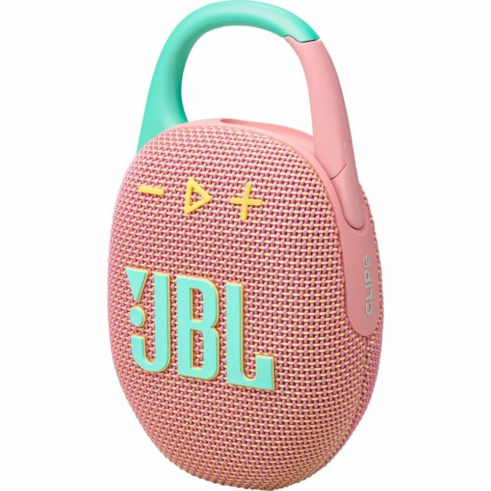 Портативная колонка JBL Clip 5, розовая, 7 Вт (JBLCLIP5PINK)