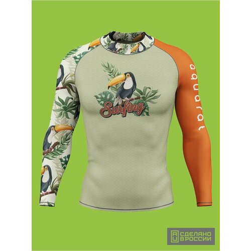 Гидромайка Лонгслив спортивный Гидрокостюм для мужчин Футболка с длинным рукавом мужская Рашгард