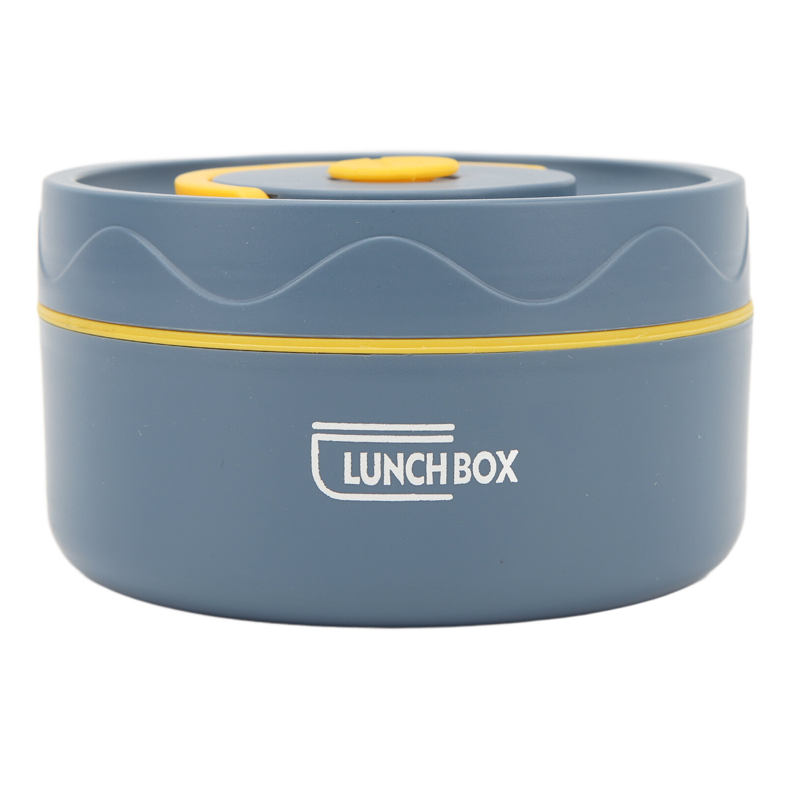 Thermal Cooking Pot 420ml 304 Stainless Steel Double Layer Portable Round Shape Lunch Container Dark Blue Microwave Type