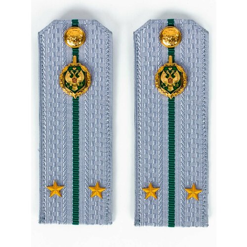 Погоны Пограничной службы ПС ФСБ в сборе картон на куртку звание Подполковник 14х5,5см