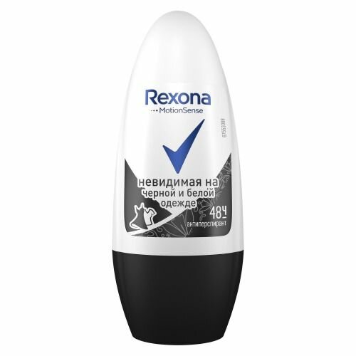 Антиперспирант-ролик Rexona для женщин, Невидимая на черном и белом, 50 мл (68497081)