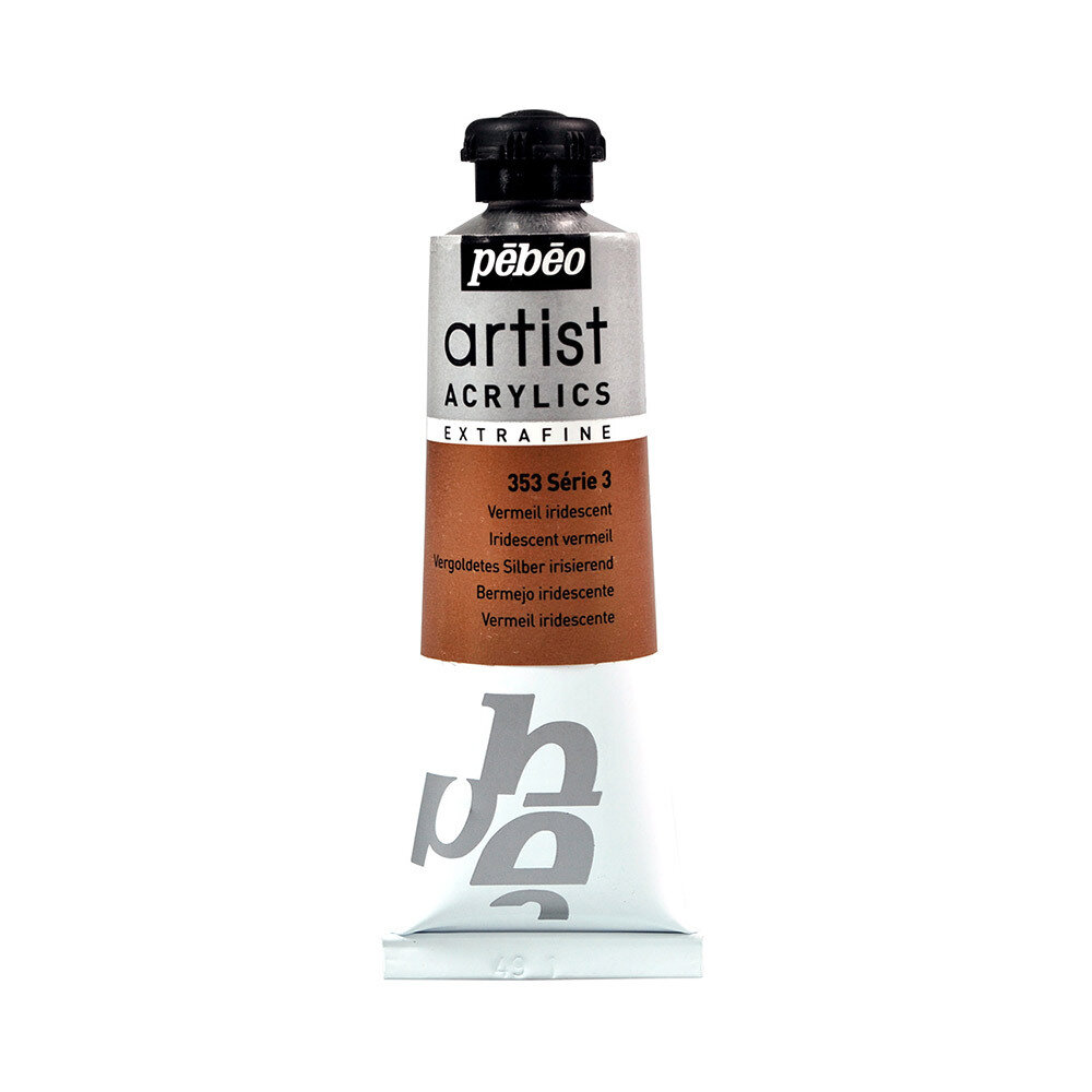 Краска акриловая Pebeo Artist Acrylics extra fine, №3, металлик, 37 мл, под позолоту