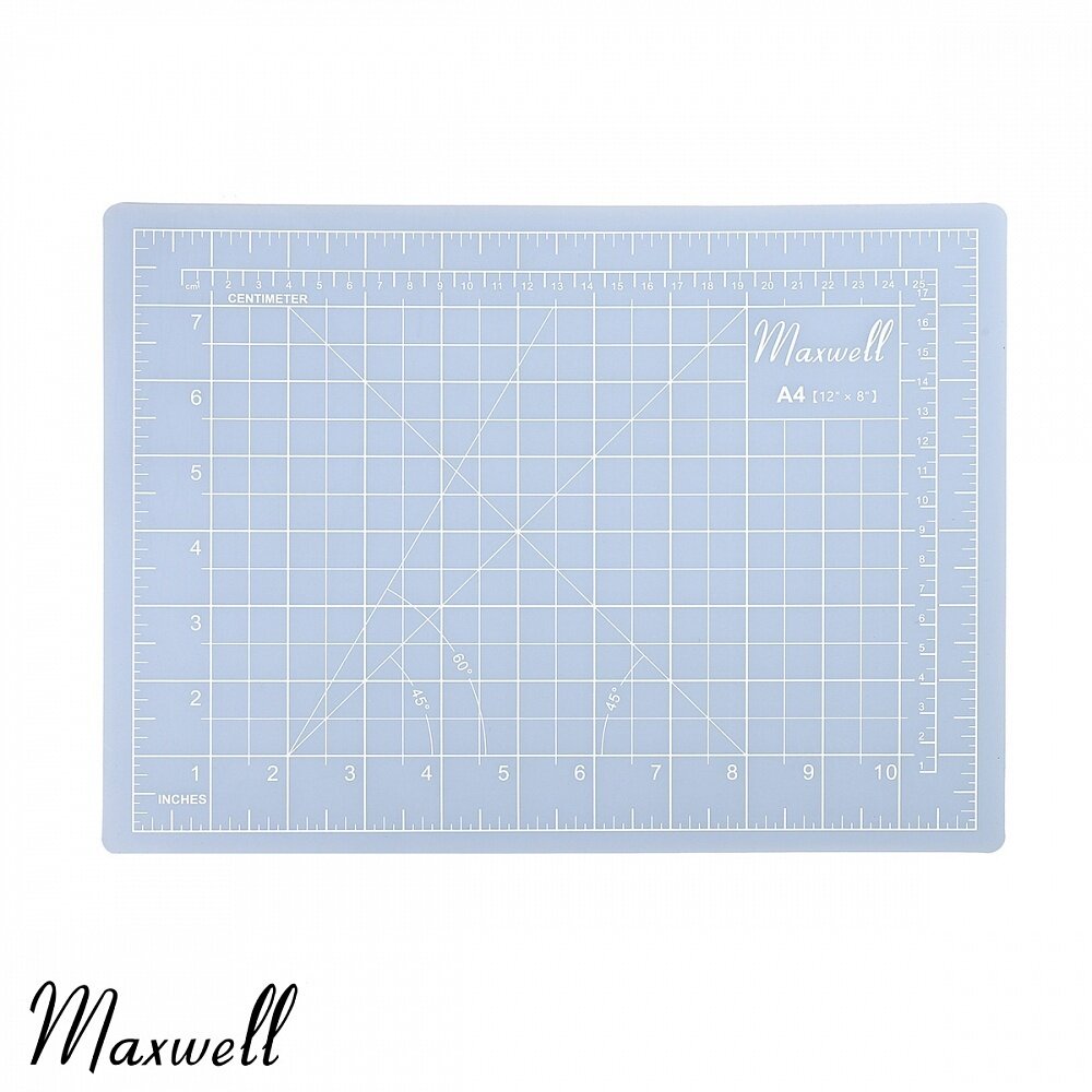Коврик раскройный Maxwell серый сверхпрочный 3 мм, 22х30 см A4 premium, трехслойный (TBY.55514)