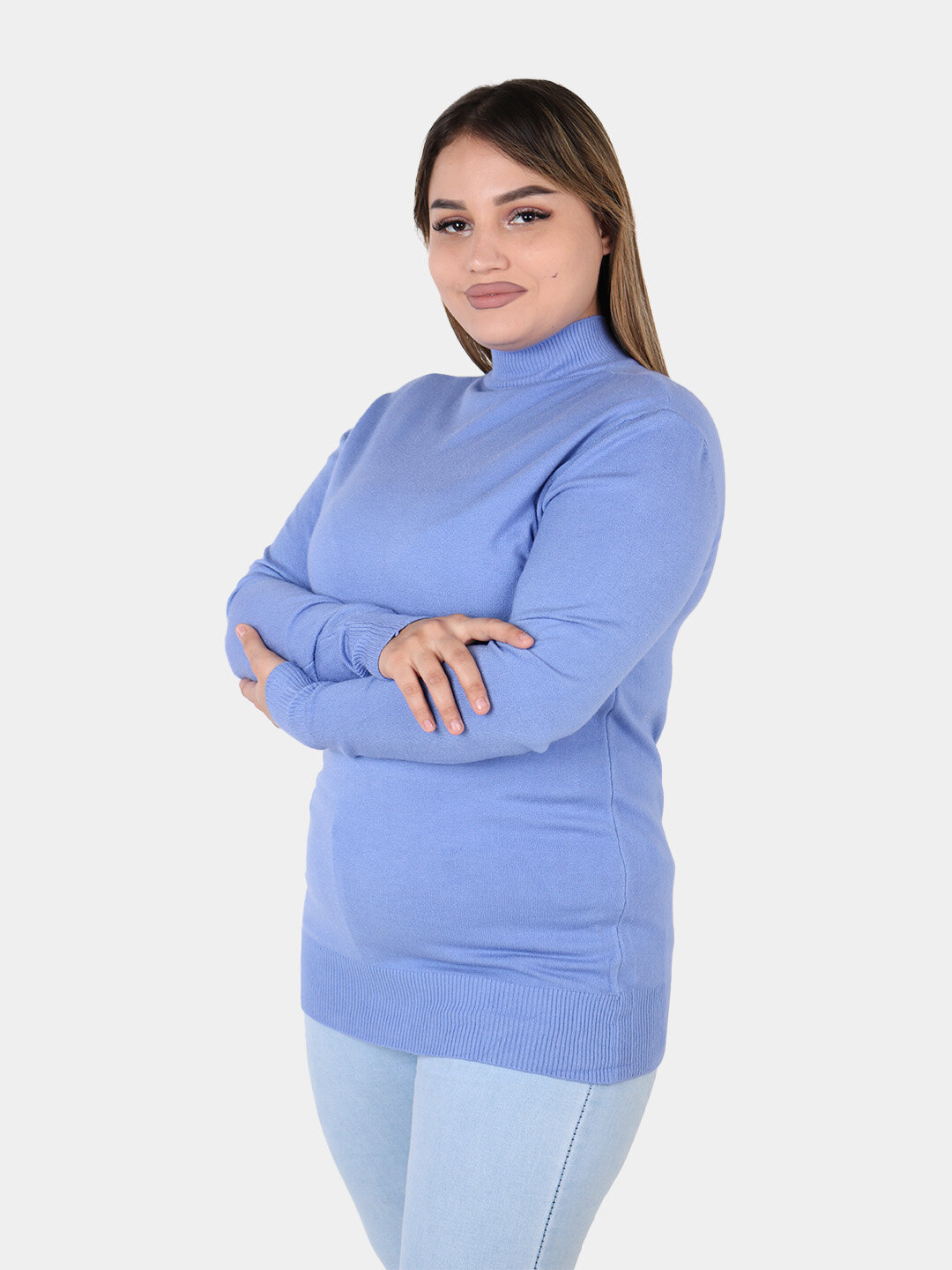 Водолазка размер One Size, , небесно-голубой