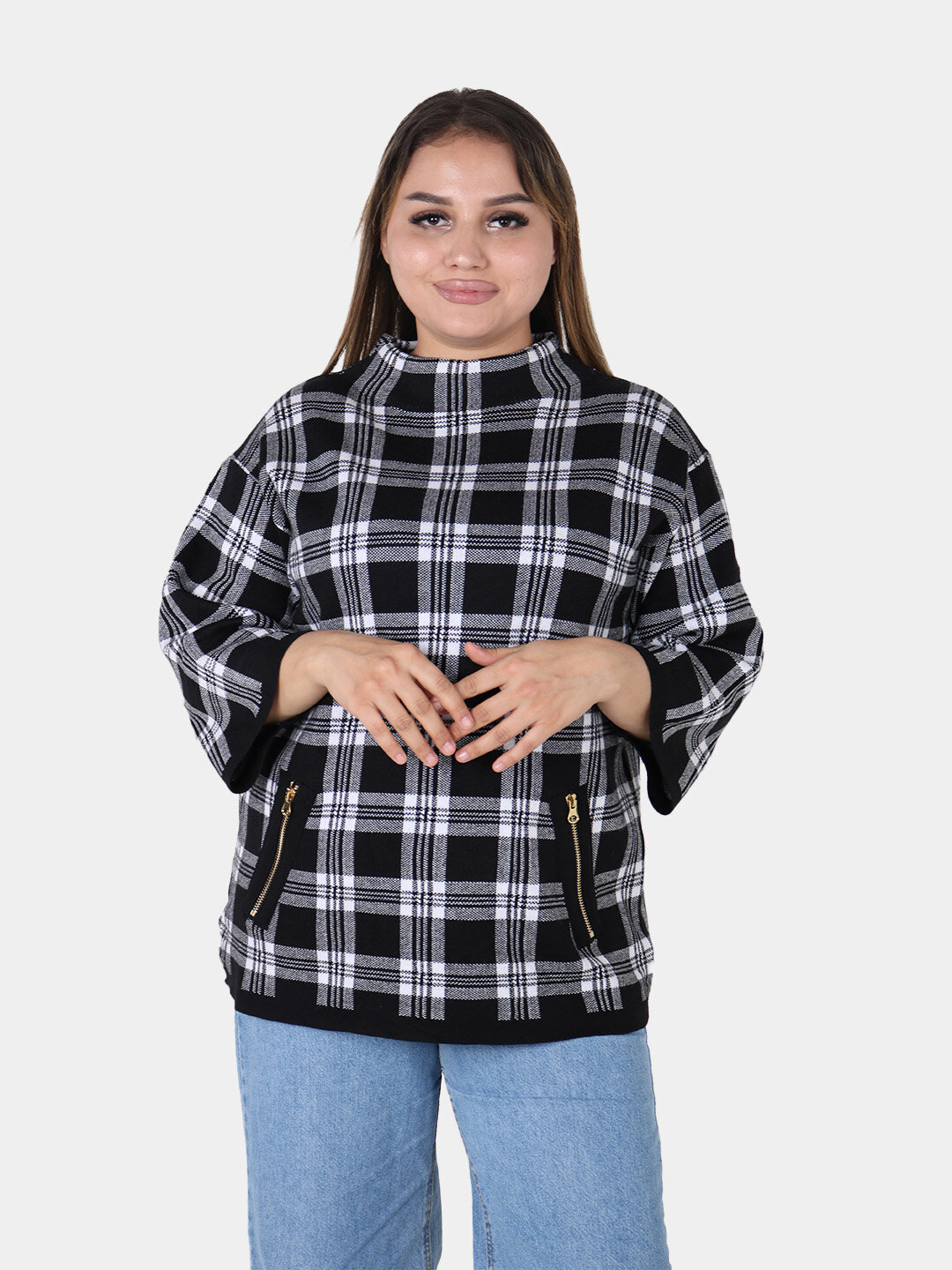 Свитер размер One Size, , черный