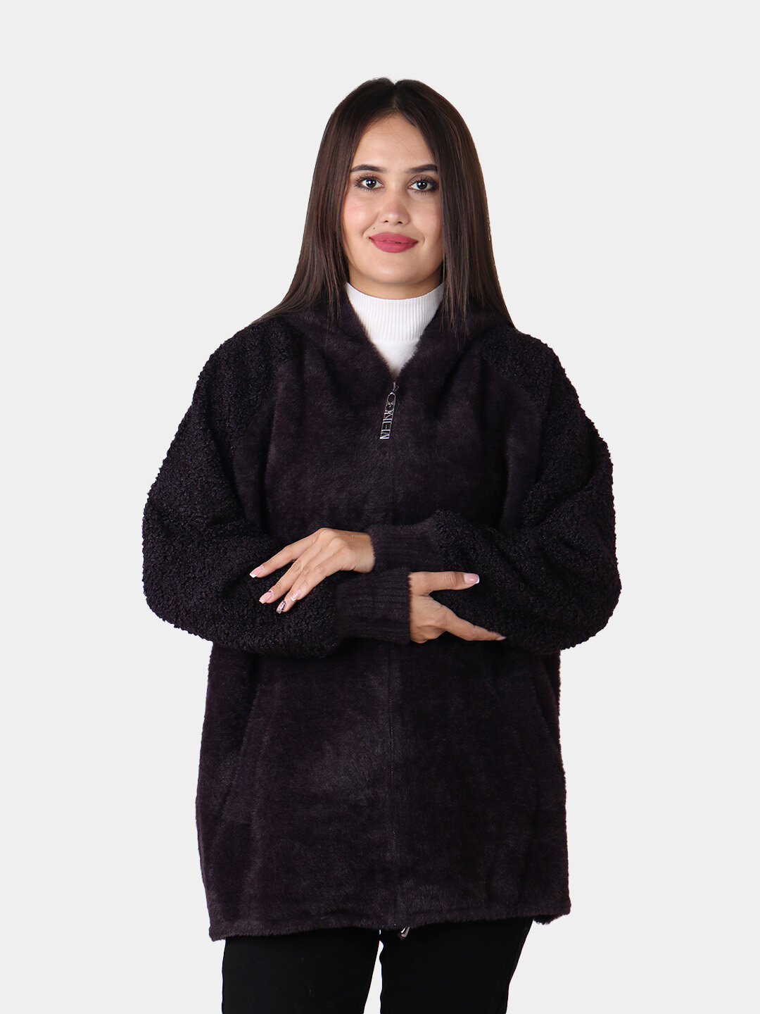 Пальто, размер One Size, темно-коричневый — фото 1