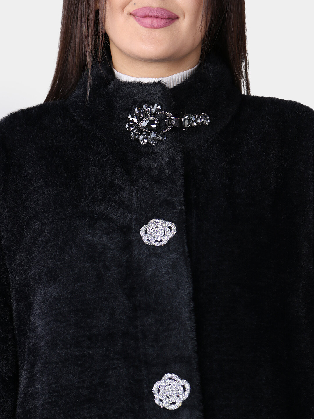 Пальто, размер One Size, черный — фото 1