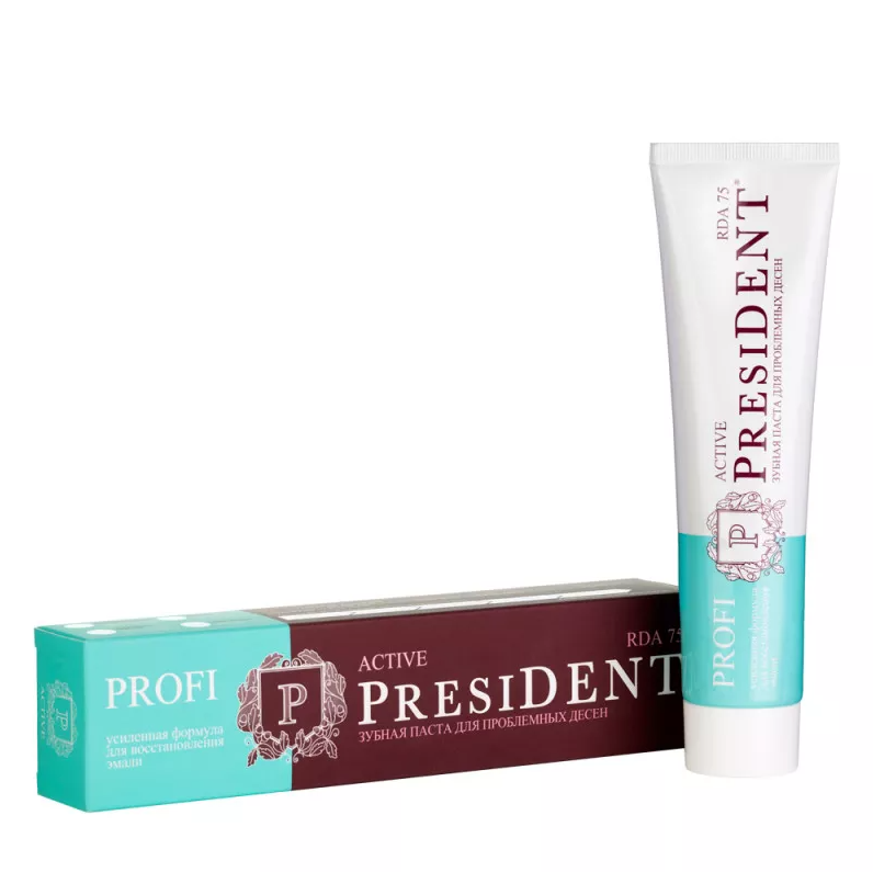 Зубная паста PRESIDENT PROFI Active (75 RDA) 50 мл