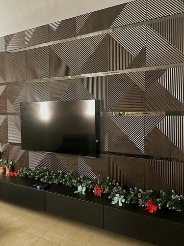 Изображение товара Стеновые панели декоративные МДФ для стен 3Д / Цвет: дуб шоколадный