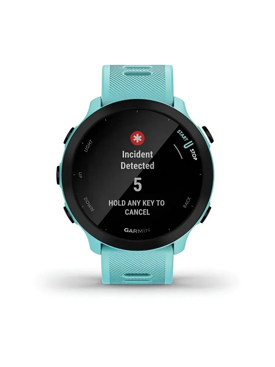 Умные часы Garmin Forerunner 55, цвет аквамарин, GPS, контроль стресса, женский мониторинг — фото 1
