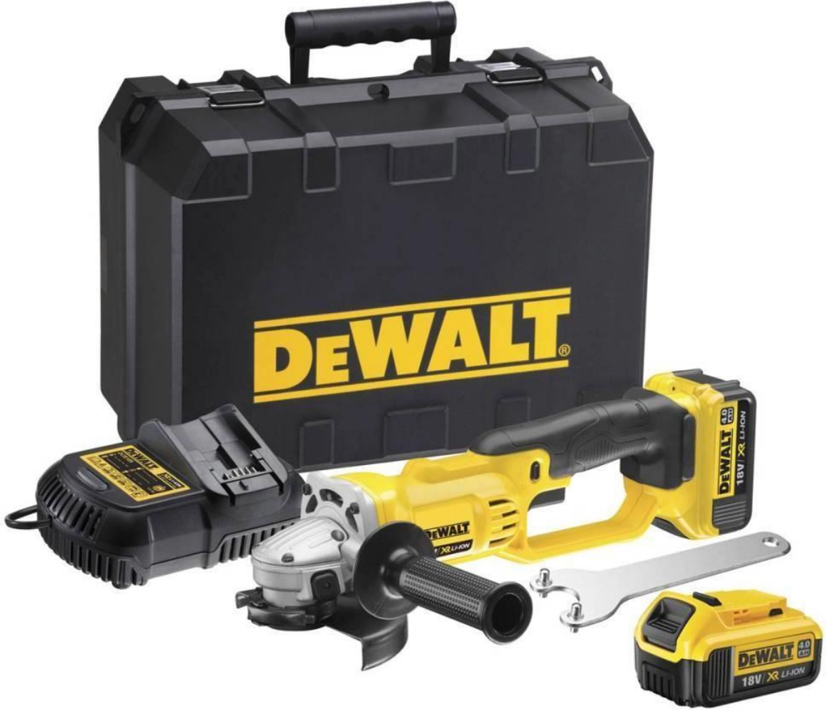 Аккумуляторная угловая шлифовальная машина DeWalt DCG412M2 черный/желтый